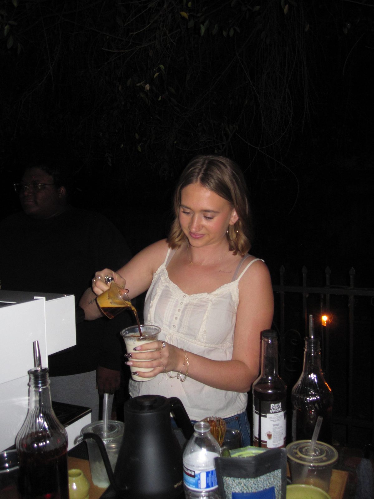 The Garden Coffee Co. barista serving craft drinks at a private party in Los Angeles